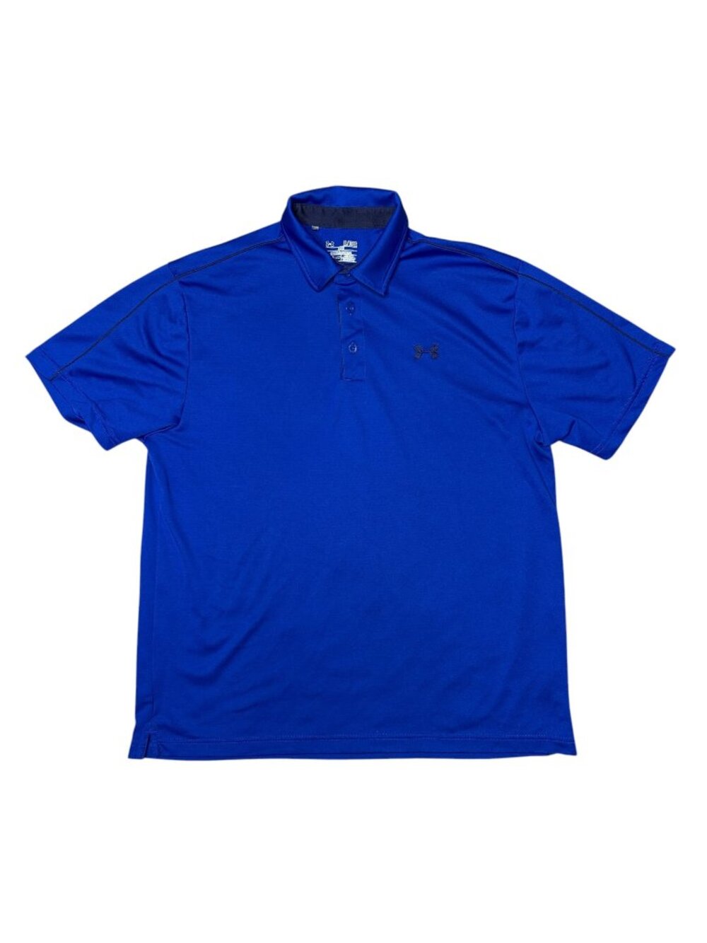 Under Armour Royal Blue Short Sleeve Polo Mens Size XL Loose Fit